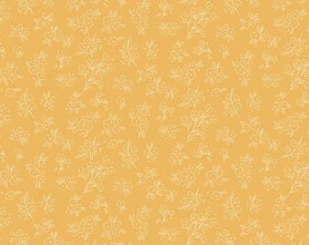 Floral Charms Posies Honey, 100% Cotton, C15763-HONEY