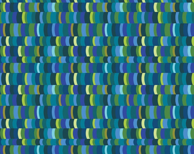 Zest - Gusto Azure by Modern Quilt Studio for Benartex Designer Fabrics, 100% Cotton Fabric, 13568-52