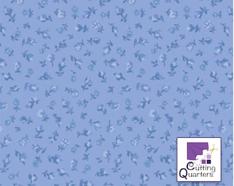 Rachel's Roses - Marina, Blue, David Textiles, 100% Cotton Fabric,  DT-2609-26-4