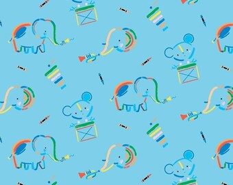 Our Little Band Main Sky, 100% Cotton, C13060-SKY