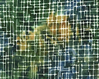 Blue/Green - Bali Urban Weave Collection by Benartex Studio, 100% Cotton Batik Fabric, 9275-54