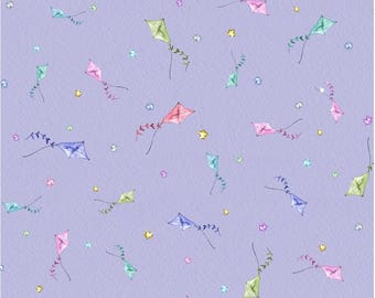 Whiskerville Kite Toss Violet, 100% Cotton, WSKR 5751 V