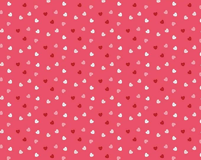 Sew In Love Hearts Pink, Cotton Fabric, C16905-PINK