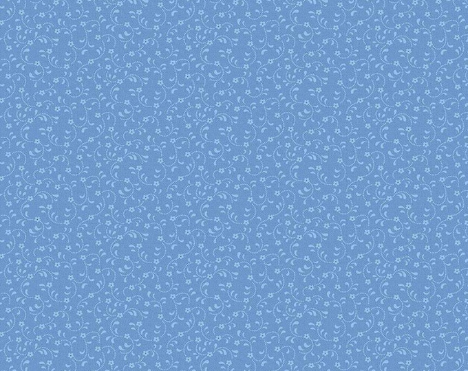 Floret Cornflower by Geri Robinson of Planted Seed Designs for Riley Blake Designs, 100% Fine Cotton, Tone-on-Tone Basics, C675-Cornflower