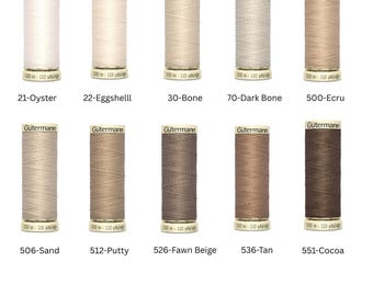 Gutermann Sew-all Polyester All Purpose Thread 100m/110yds - Beiges & Browns