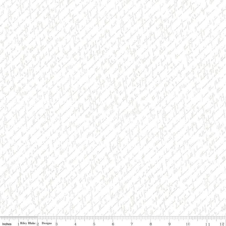 Lights on Home Script, White-on-white, 100% Cotton, C14474-SCRIPT - Etsy
