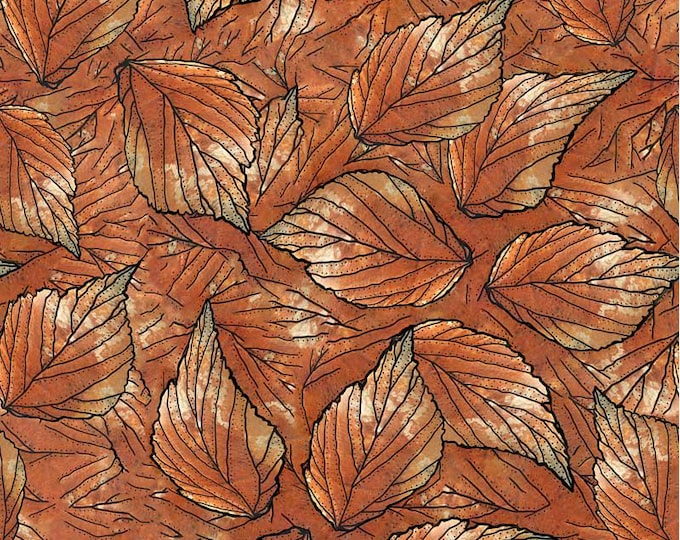 Origins Allover Leaves by Jamie Kalvestran for P&B Textiles, 100% Premium Cotton Fabric, ORIG 5187 I