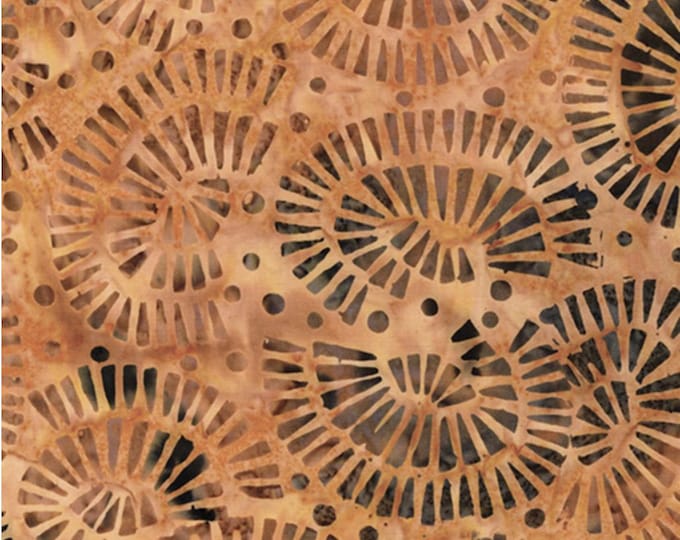 Mosaic Squash - Bali Palettes Harvest Collection by Benartex Studio, 100% Cotton Batik Fabric, 9215-32