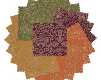 Harvest Keepsakes  5" Charm Pack by Benartex Designer Fabrics, 100% Cotton, 42 pcs, HRVK5PK