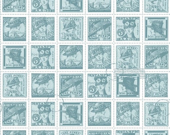 Sew Journal Fashion Post Blue, 100% Cotton, C13895-BLUE