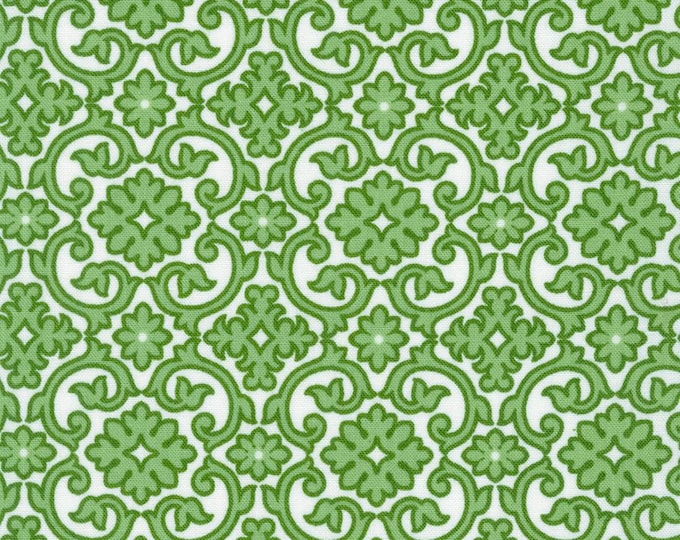 Flowerhouse: Softly Quatrefoil Green, 100% Cotton, FLH-21703-7