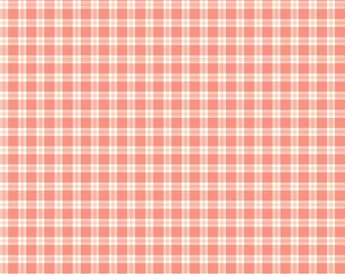 Spring's in Town - Plaid Coral by Sandy Gervais for Riley Blake Designs, 100% Cotton Fabric, C14212-Coral