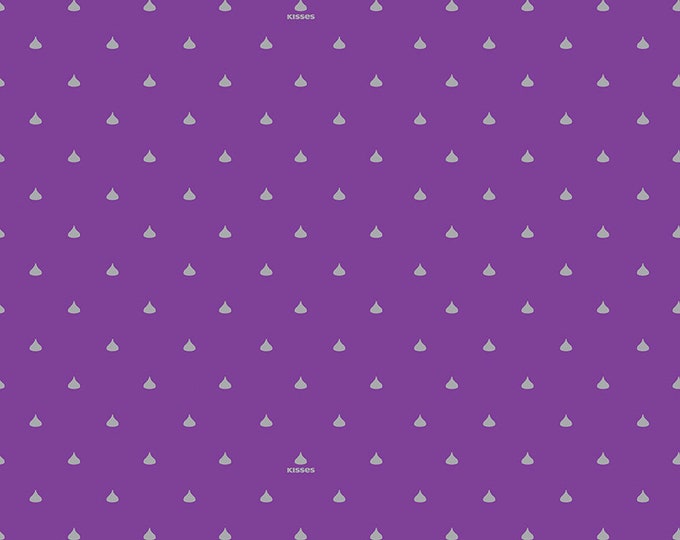 Celebrate with Hershey Valentine's Day Kisses Dots Purple Sparkle by Riley Blake Designs, 100% Fine Cotton Fabric, SC12806-PURPLE