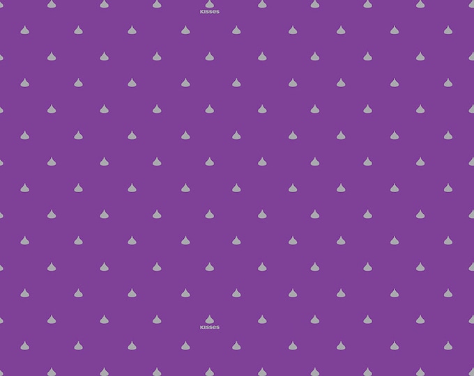 Celebrate with Hershey Valentine's Day Kisses Dots Purple Sparkle by Riley Blake Designs, 100% Fine Cotton Fabric, SC12806-PURPLE