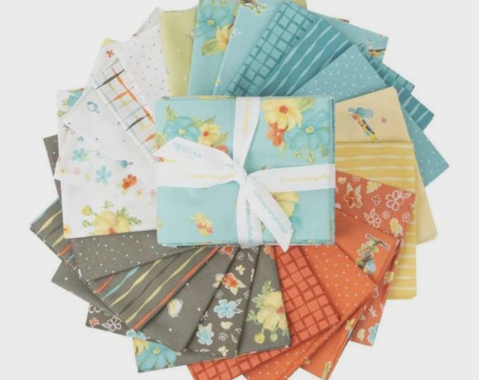 Happy at Home Fat Quarter Bundle by Tara Reed for  Riley Blake Designs, 22-Pieces, 100% Cotton Fabric, FQ-13700-22
