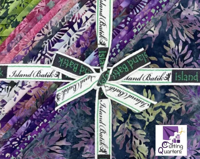 Island Batik - Butterfly Haven 10" Stacker by Jerry Khiev - Lumin Fabrics, 100% Cotton Batik, 42 Pieces, Butterfly Haven-ST