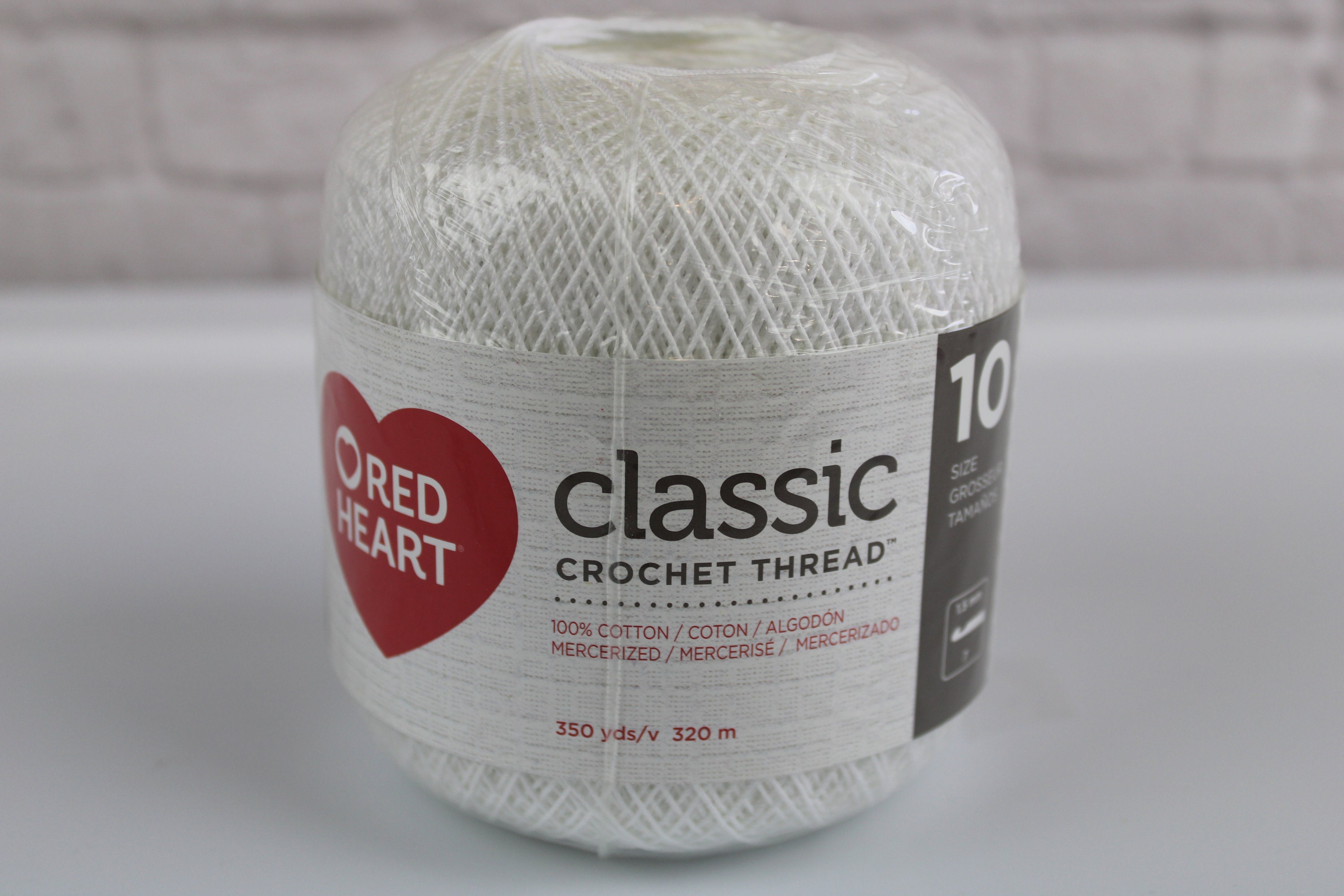 Red Heart Classic Crochet Thread Size 10 White