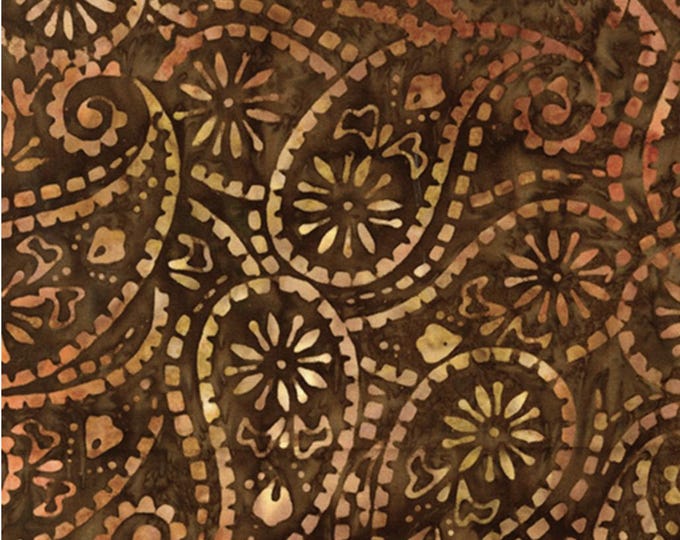 Paisley Cocoa - Bali Palettes Harvest Collection by Benartex Studio, 100% Cotton Batik Fabric,  9214-78