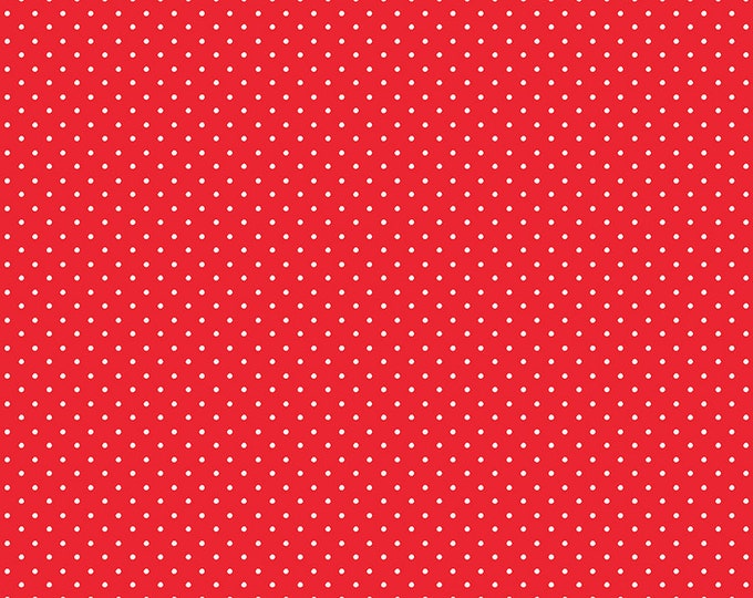 Picnic Florals - Dots Red by My Mind's Eye for Riley Blake Designs, 100% Cotton Fabric, C14615-Red