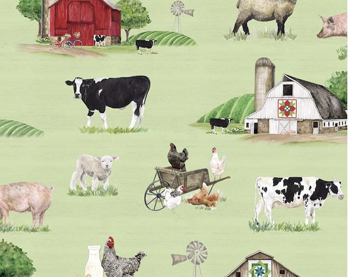 Spring Barn Quilts Main Green, C14331-GREEN