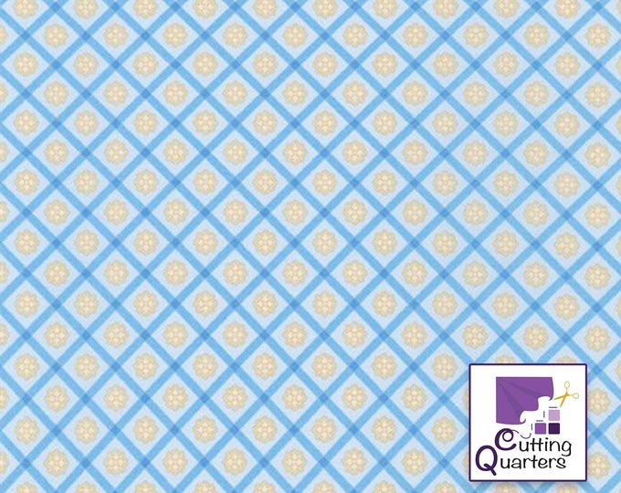 SALE - Robert Kaufman Chesterfield-Grid, Lt. Blue, 100% Cotton Fabric, SRK-18865-289 Lt. Blue