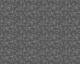 Whimsy II - Tossed Sprigs Dark Silver, 100% Cotton, WHM2 5686 DS