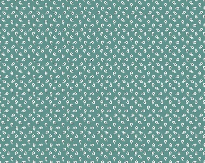 New Beginnings Posies Teal by Sandy Gervais for Riley Blake Designs, 100% Cotton Fabric, C15755-TEAL