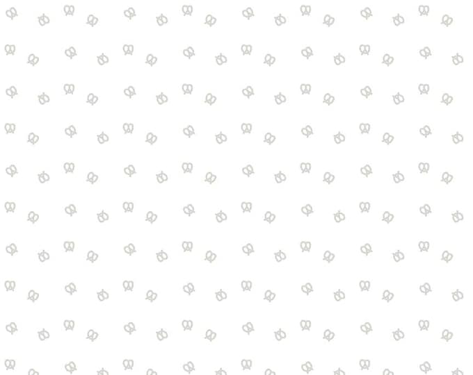 Lights On Pretzel, White-on-White, 100% Cotton, C14477-PRETZEL