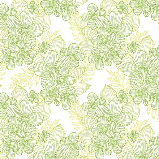 Lace Green - Judy's Bloom Collection by Eleanor Burns for Benartex