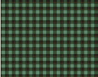 Merry Plaid-Green Enhanced with Metallic Gold, Festive Medley by Jackie Robinson, Benartex Designer Fabrics, 100% Cotton, 13184M-44