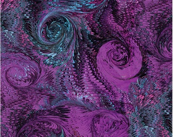 Poured Colors 2 - Whirlwind Violet by Paula Nadelstern for Benartex Designer Fabrics, 100% Cotton Fabric, 13147-66