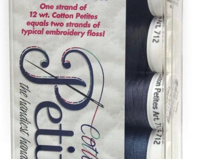 Sulky Petites Palettes, 12 wt Cotton Thread, 50 yds, Black/Gray Sampler Collection, # 712-04