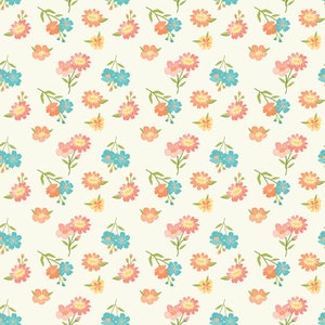 Spring's in Town - Floral Cream von Sandy Gervais für Riley Blake Designs, 100% Baumwolle, C14211-Cream