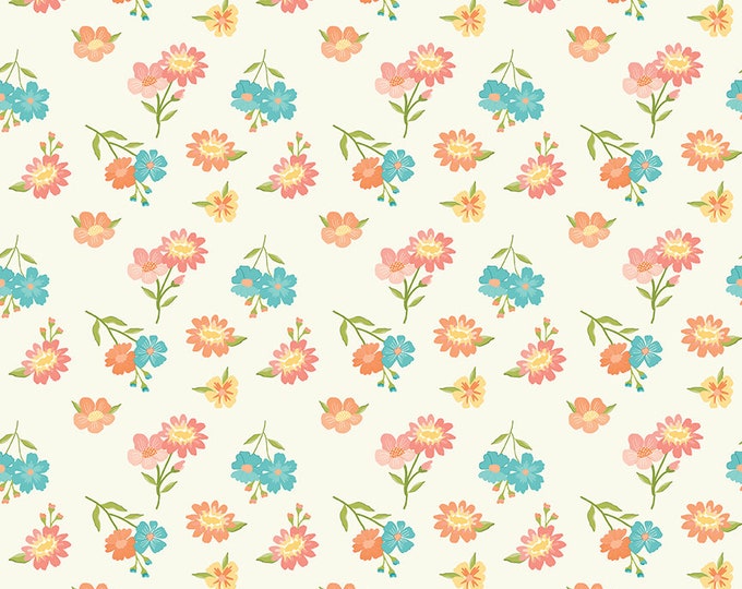 Spring's in Town - Floral Cream by Sandy Gervais for Riley Blake Designs, 100% Cotton Fabric, C14211-Cream