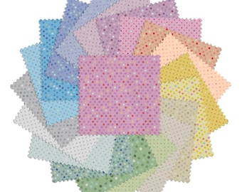 Dazzle Dots 2 - 5" Charm Pack by Benartex Designer Fabrics, 100% Cotton, 42 pcs, DZD25PK