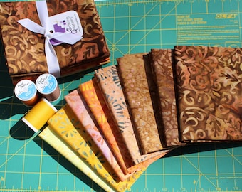 Bali Palettes Harvert 8-Piece Fat Quarter Bundle, 100% Cotton, BPH-FQ8