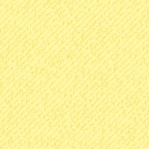 Könnte beinhalten: Ein gelber Hintergrund mit einem Muster aus handschriftlichem Text in einem dunkleren Gelb. Der Text ist unleserlich und scheint in einer kursiven Schriftart zu sein.