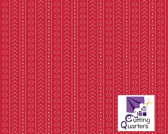 American Beauty Stripe Red by Dani Mogstad for Riley Blake Designs, 100% Fine Cotton, C14447-Red