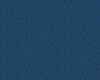 Floret Navy, 100% Cotton, C675-Navy
