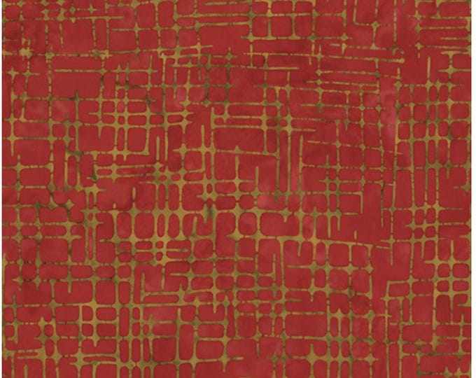 Crimson - Bali Urban Weave Collection by Benartex Studio, 100% Cotton Batik Fabric, 9275-20