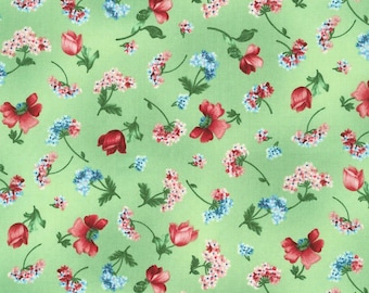 Flowerhouse: Softly Tossed Flowers Sprig, 100% Cotton, FLH-21701-35