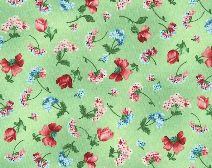 Flowerhouse: Softly Tossed Flowers Sprig, 100% Cotton, FLH-21701-35