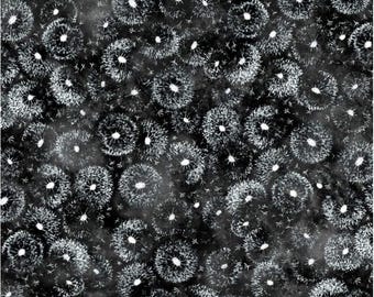 Jona's Garden Packed Dandelions Black, 100% Cotton, JGAR 5388 K