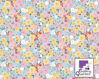 Flower Garden Floral - Mist by Echo Park Paper Co. for Riley Blake Designs, 100% Cotton Fabric, C11901-Mist