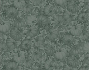 Bountiful - Tonal Pumpkins Teal, 100% Cotton, BOUN 5884 T