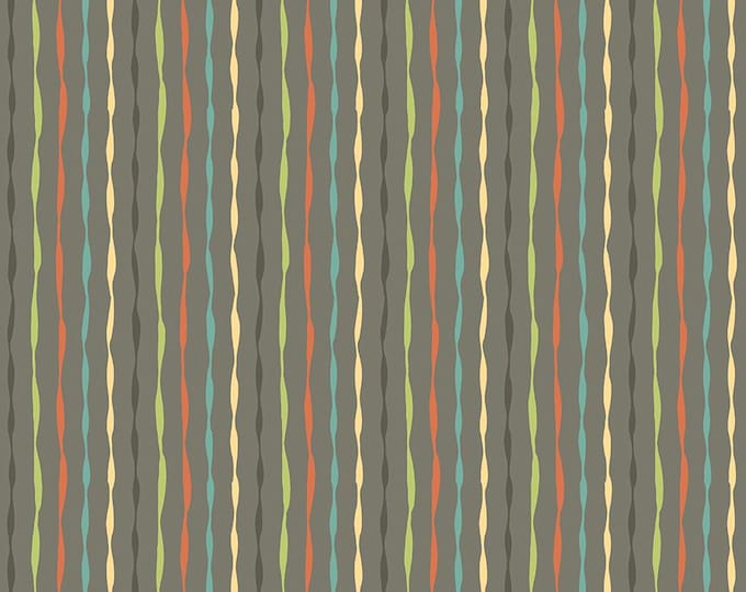 Happy at Home Stripes Gray by Tara Reed for Riley Blake Designs, 100% Fine Cotton, C13704-Gray
