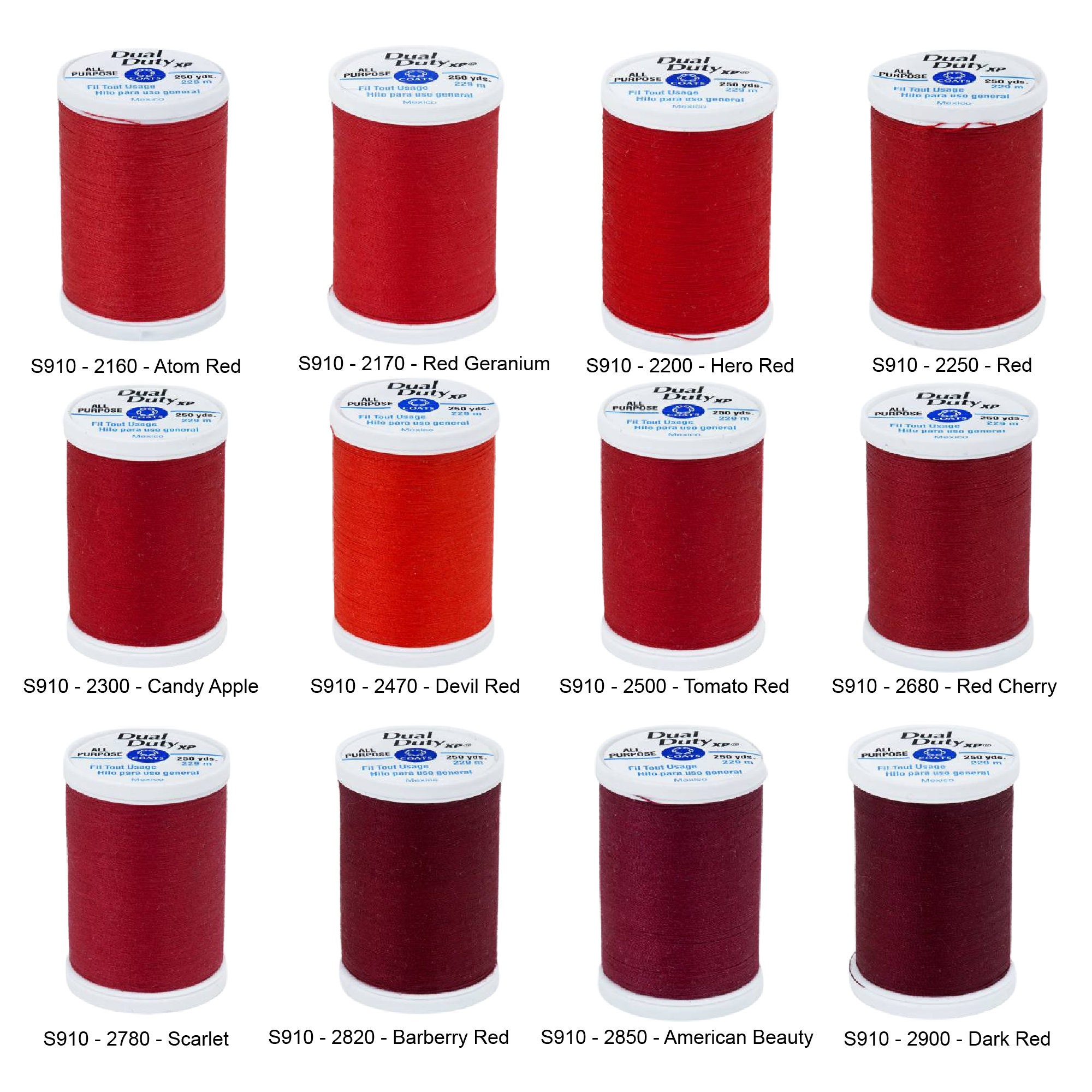 All Purpose Polyester Thread - Pinks, Purples & Reds