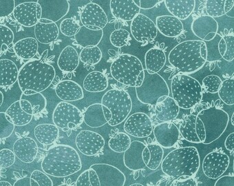 Strawberry Season - Strawberry Outline/Tonal Slate, 100% Cotton, ABYD-22317-66 SLATE