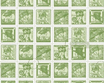 Sew Journal Fashion Post Green, 100% Cotton, C13895-GREEN