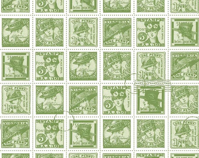 Sew Journal Fashion Post Green, 100% Cotton, C13895-GREEN